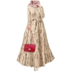 Eid Muslim Abaya for Women Print Dress Jalabiya Lace Up Saudi Arab Long Robe Ramadan Morocco Dubai Abayas Kaftan Islam Vestidos - Image 5
