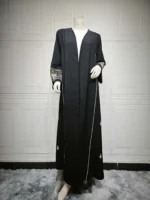 Embroidery Open Abaya Women Muslim Dress Jilbab 2026 Eid Mubarak Ramadan Abayas Kebaya Kaftan Robe Hijab Dresses Islam Clothing - Image 4